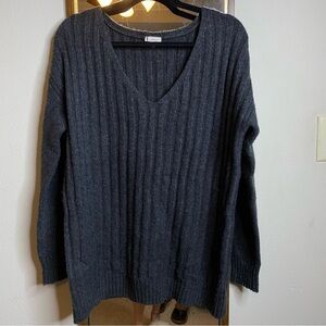 V-neck Grey Sweater Gap